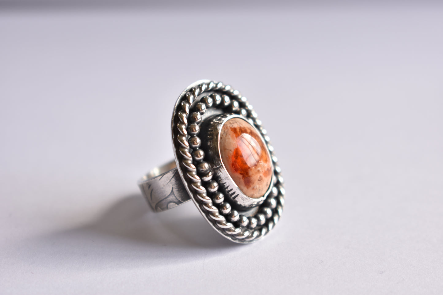 Sterling Silver and Mexican fire Opal-One of a Kind-