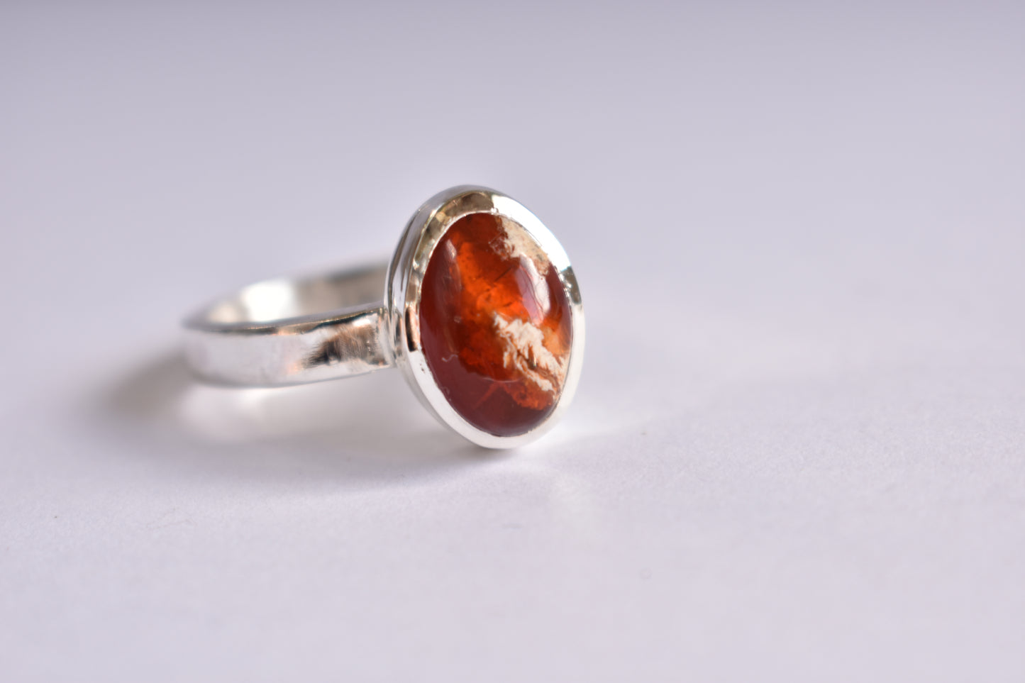 Sterling Silver and Mexican Fire Opal Ring- One of a kind