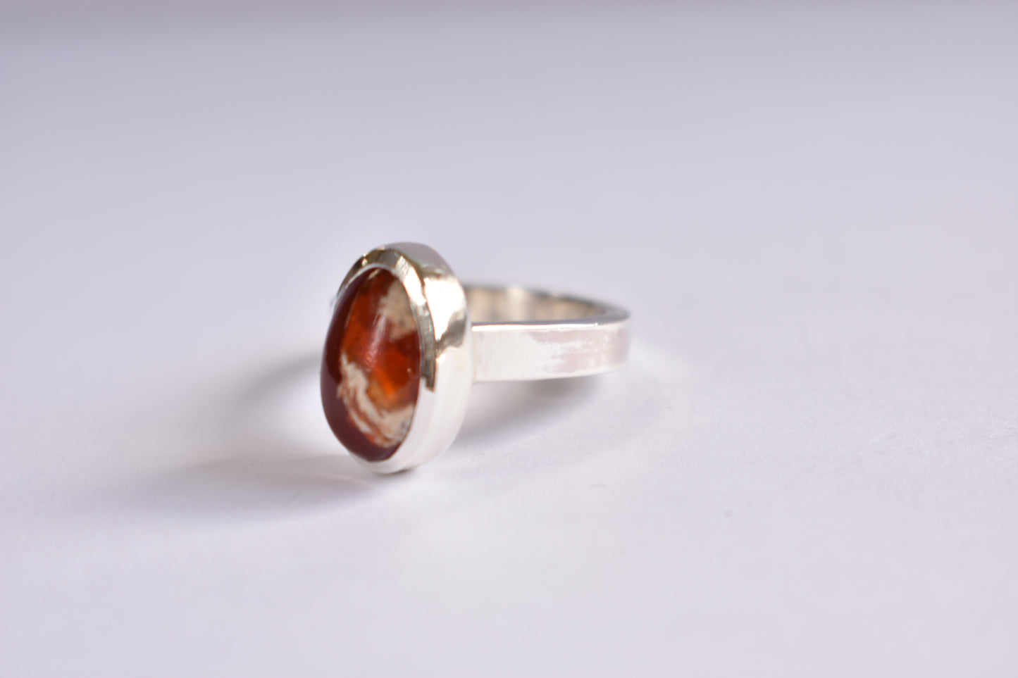 Sterling Silver and Mexican Fire Opal Ring- One of a kind