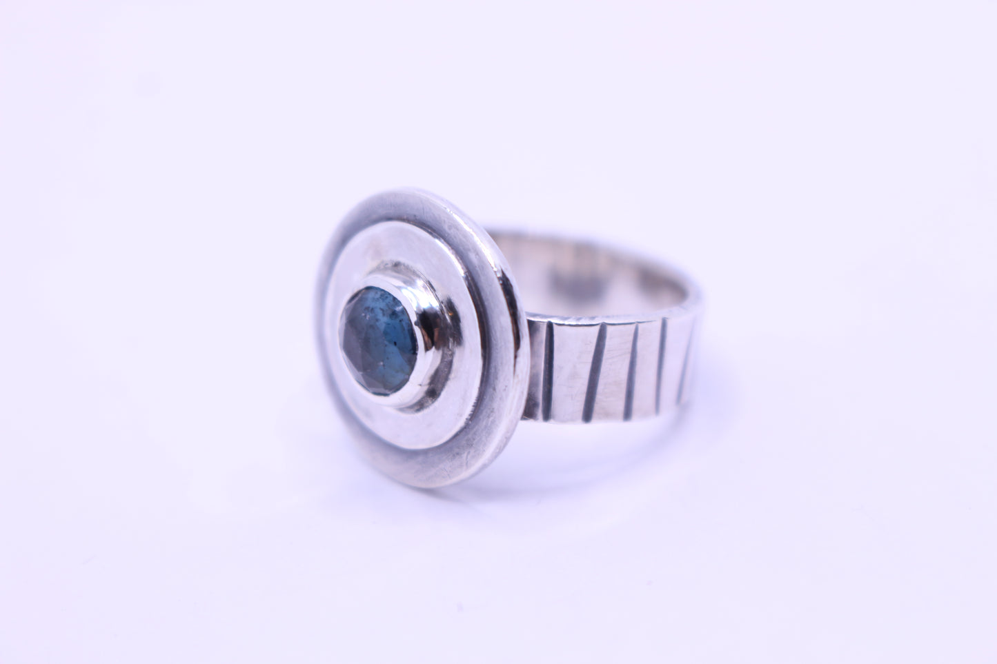 Sterling Silver and Kyanite Ring- Size 7.75 One of a Kind