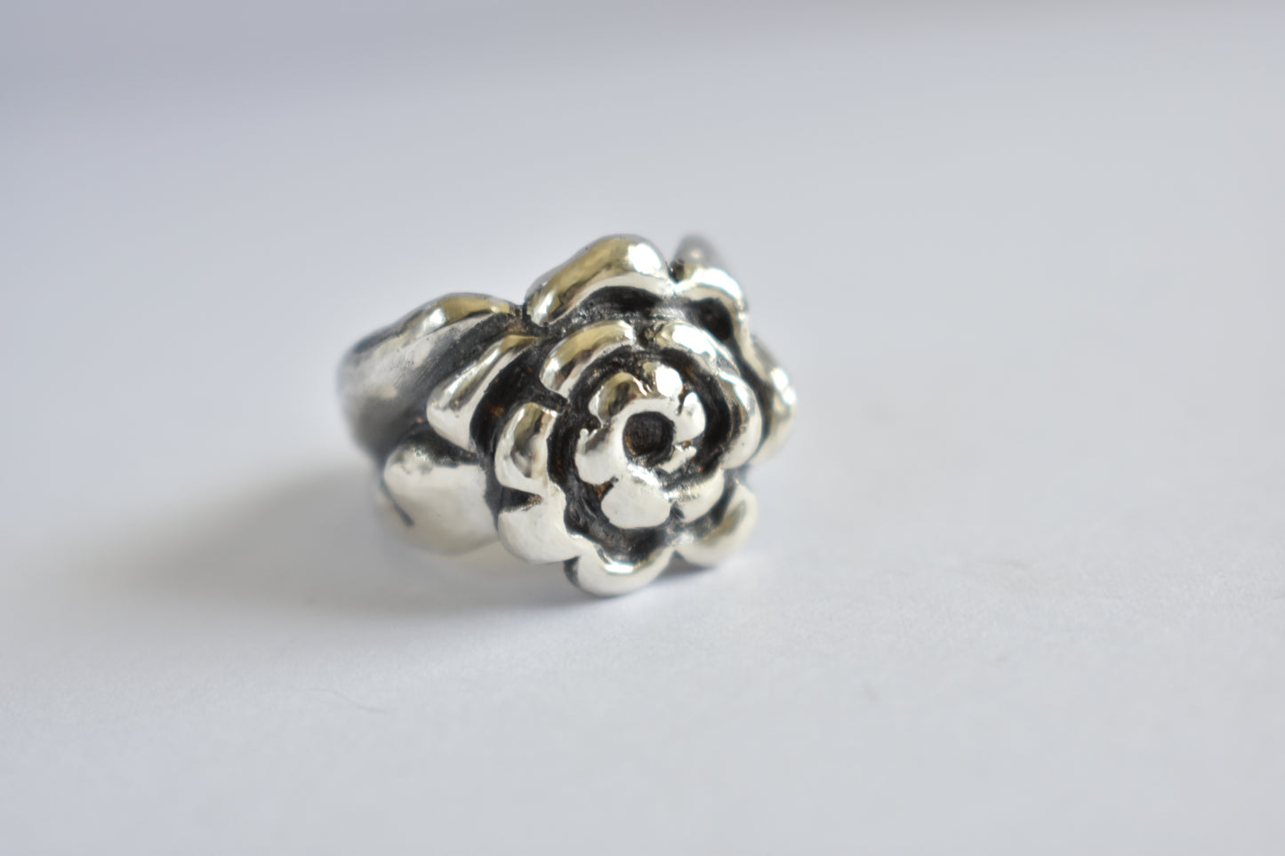 Sterling Silver Ring Flower Design Unique