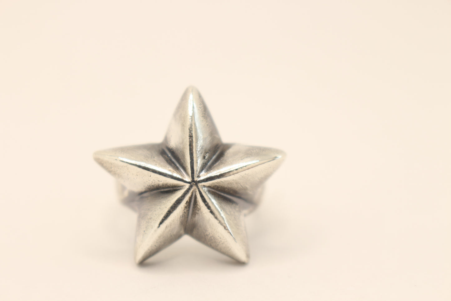 Sterling Silver five Pointed Star Ring - Size 8