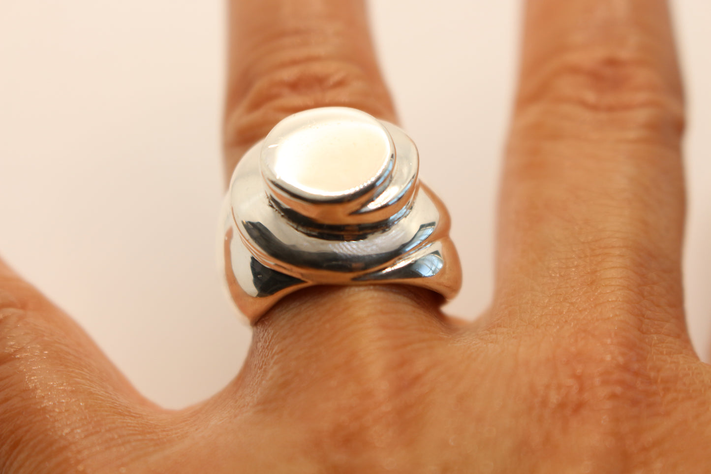 Sterling Silver Modernist Ring- Bold