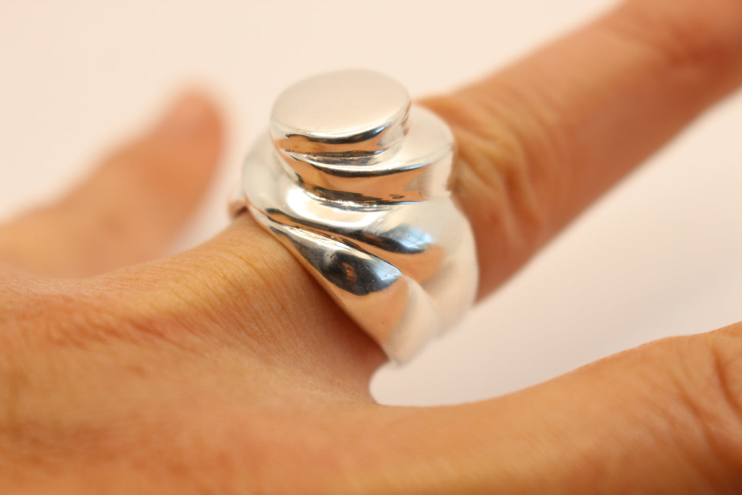 Sterling Silver Modernist Ring- Bold