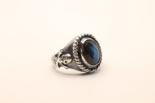 Sterling Silver and Labradorite Ring -Size 9 1/2