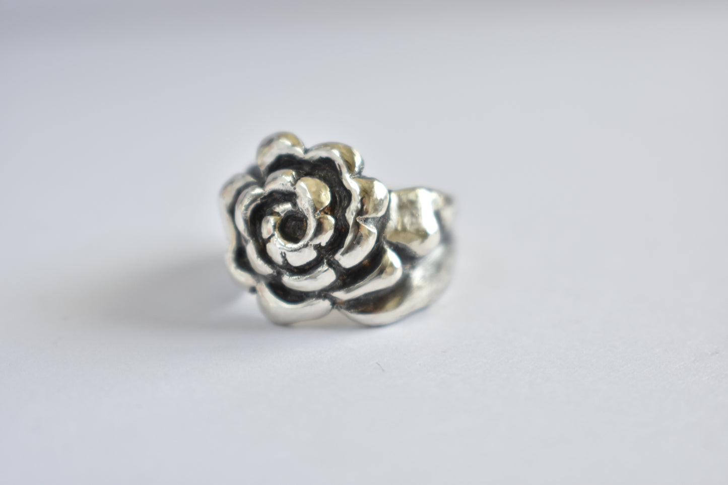 Sterling Silver Ring Flower Design Unique