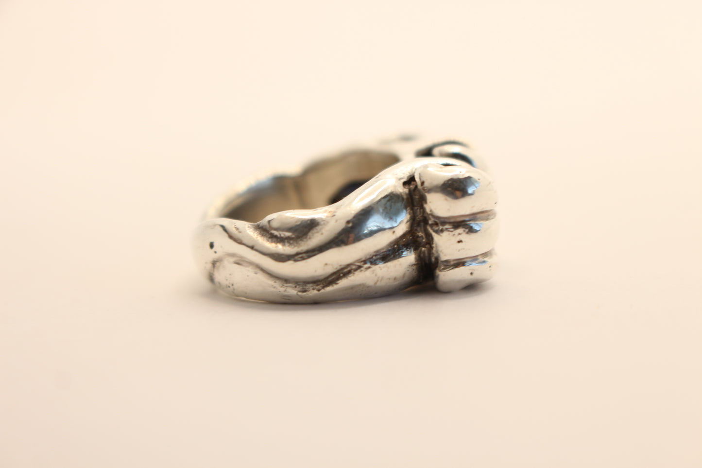 Sterling Silver waves  Ring- Heavy Unique