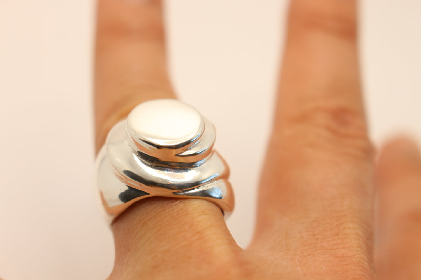 Sterling Silver Modernist Ring- Bold