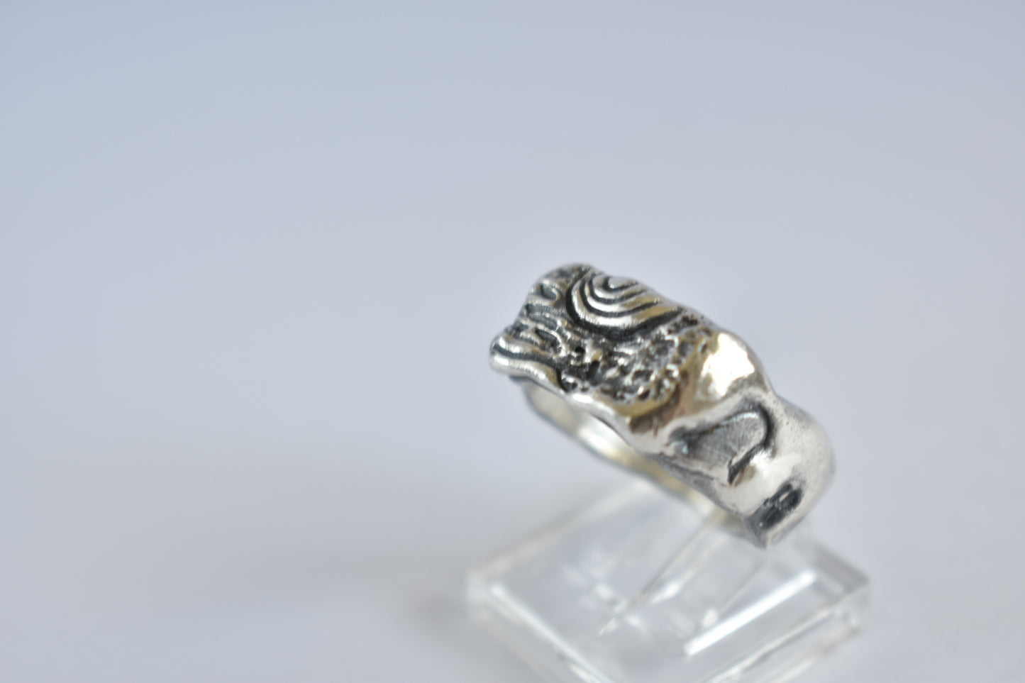 Sterling Silver Abstract Ring -Solid - Artistic