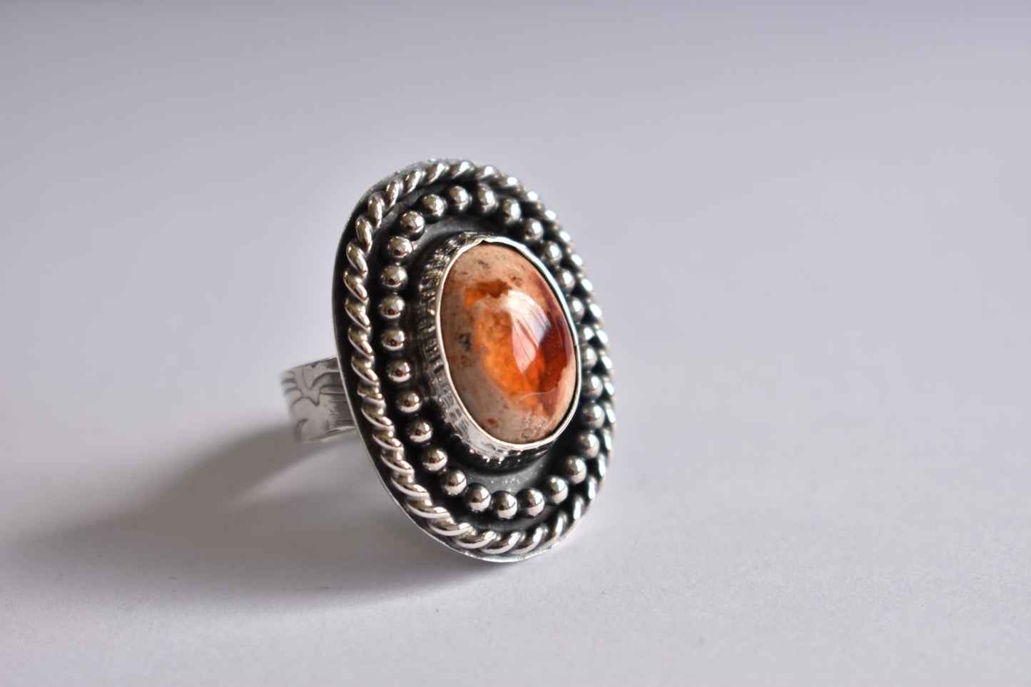 Sterling Silver and Mexican fire Opal-One of a Kind-