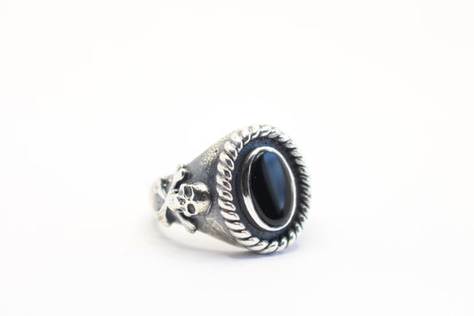 Sterling Silver and Onyx Ring Signet Ring