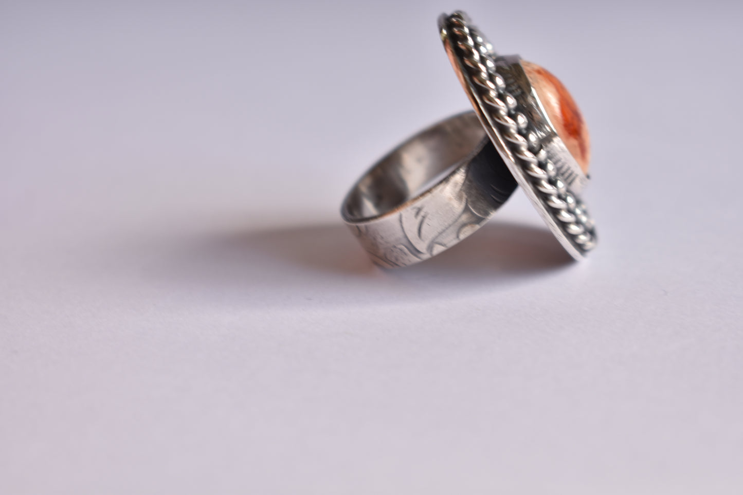 Sterling Silver and Mexican fire Opal-One of a Kind-