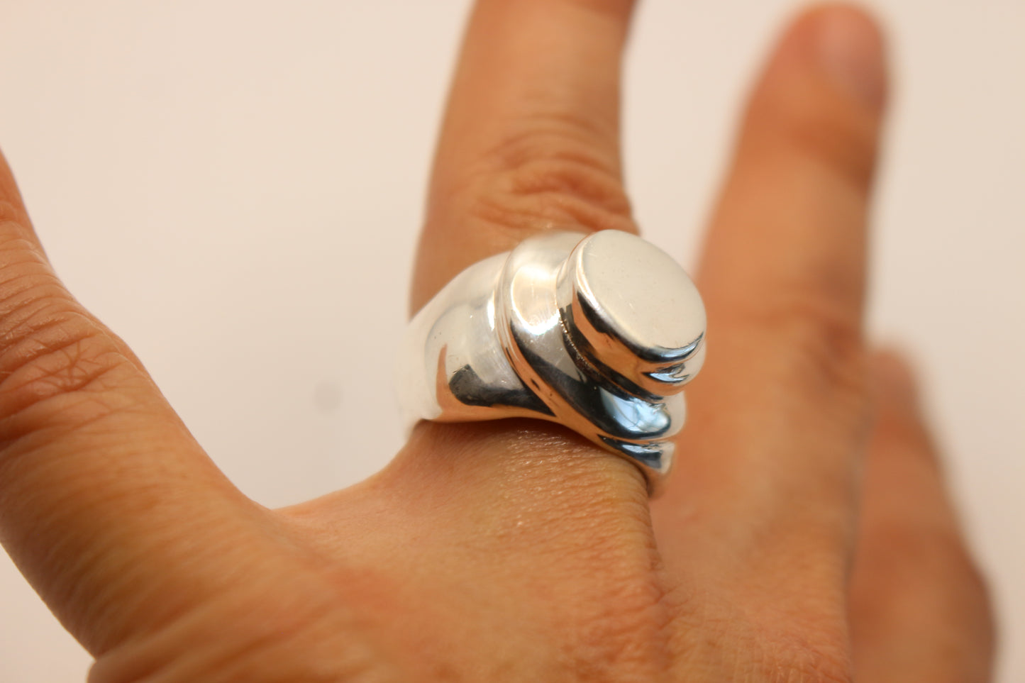 Sterling Silver Modernist Ring- Bold