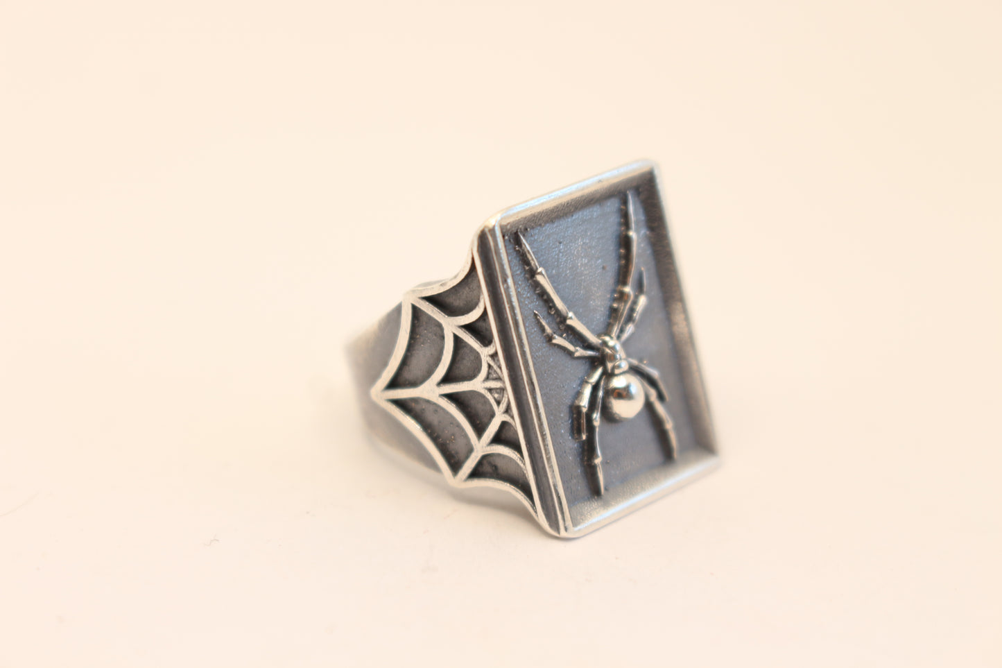 Sterling Silver Black Widow Spider Ring -Made in Los Angeles