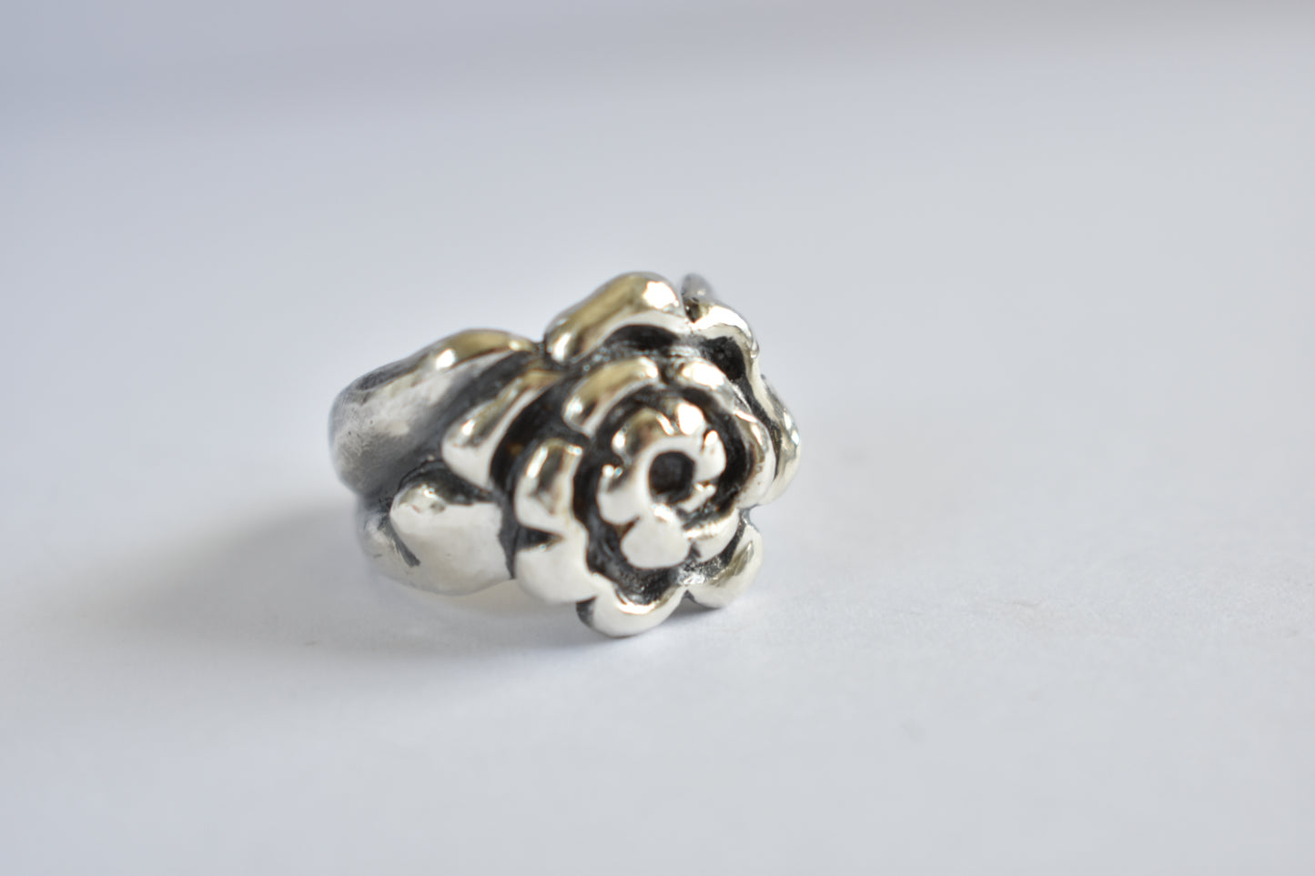 Sterling Silver Ring Flower Design Unique