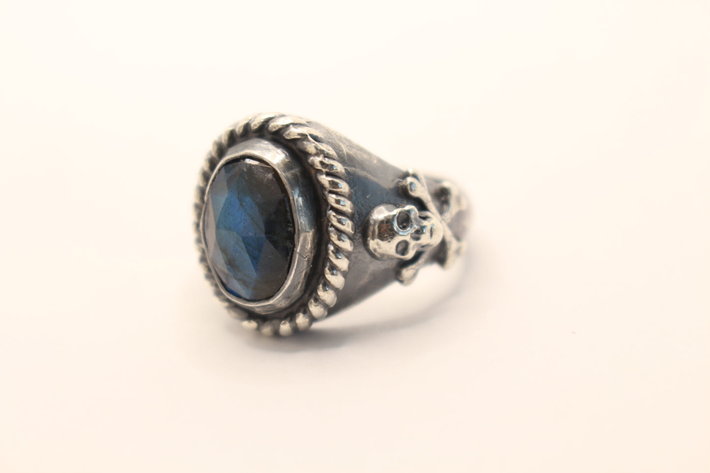 Sterling Silver and Labradorite Ring -Size 9 1/2