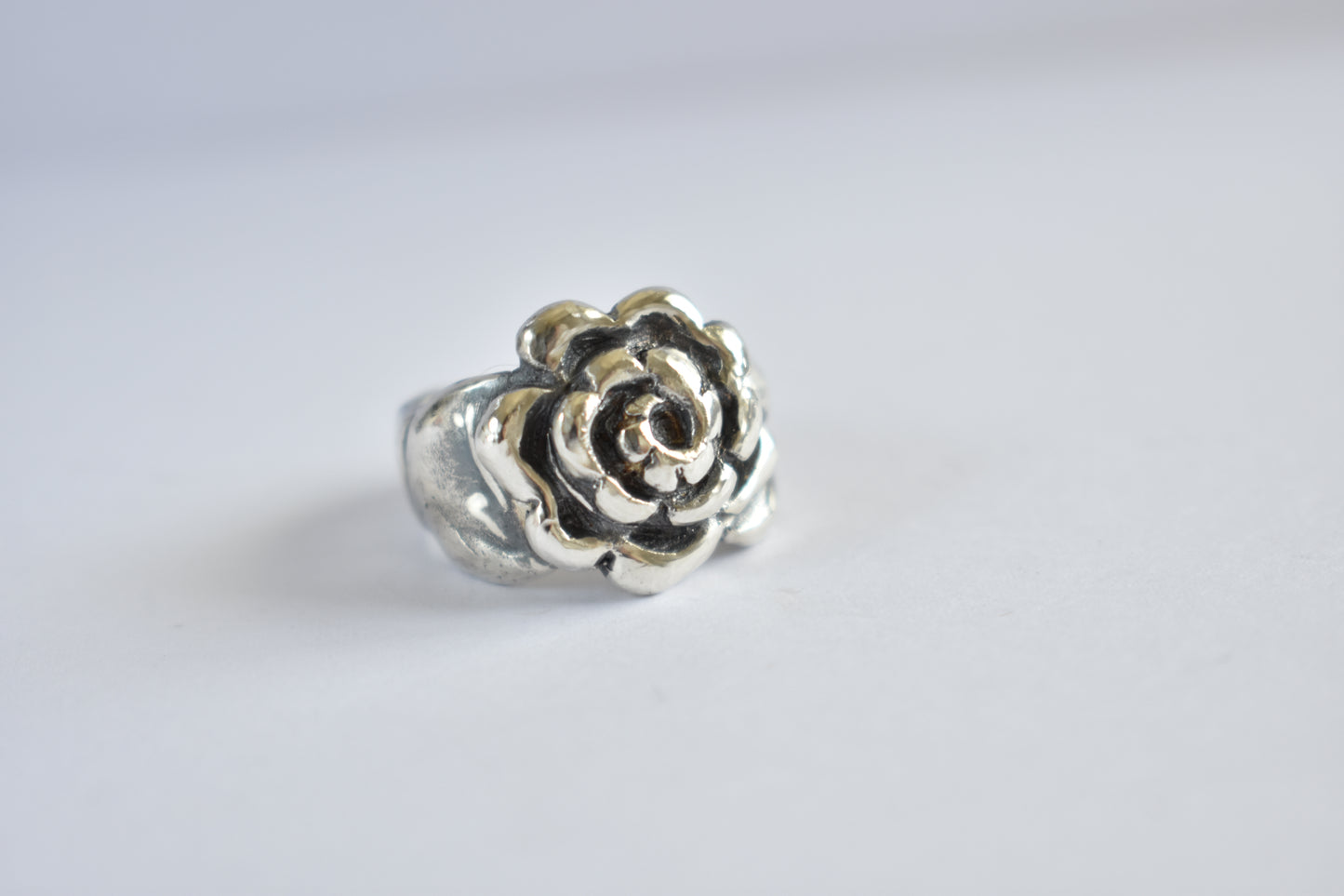 Sterling Silver Ring Flower Design Unique