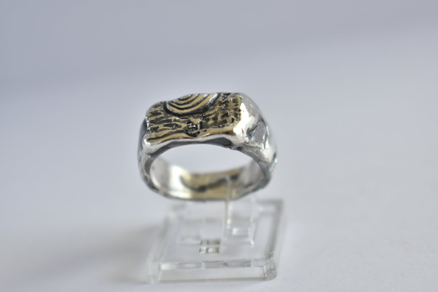 Sterling Silver Abstract Ring -Solid - Artistic