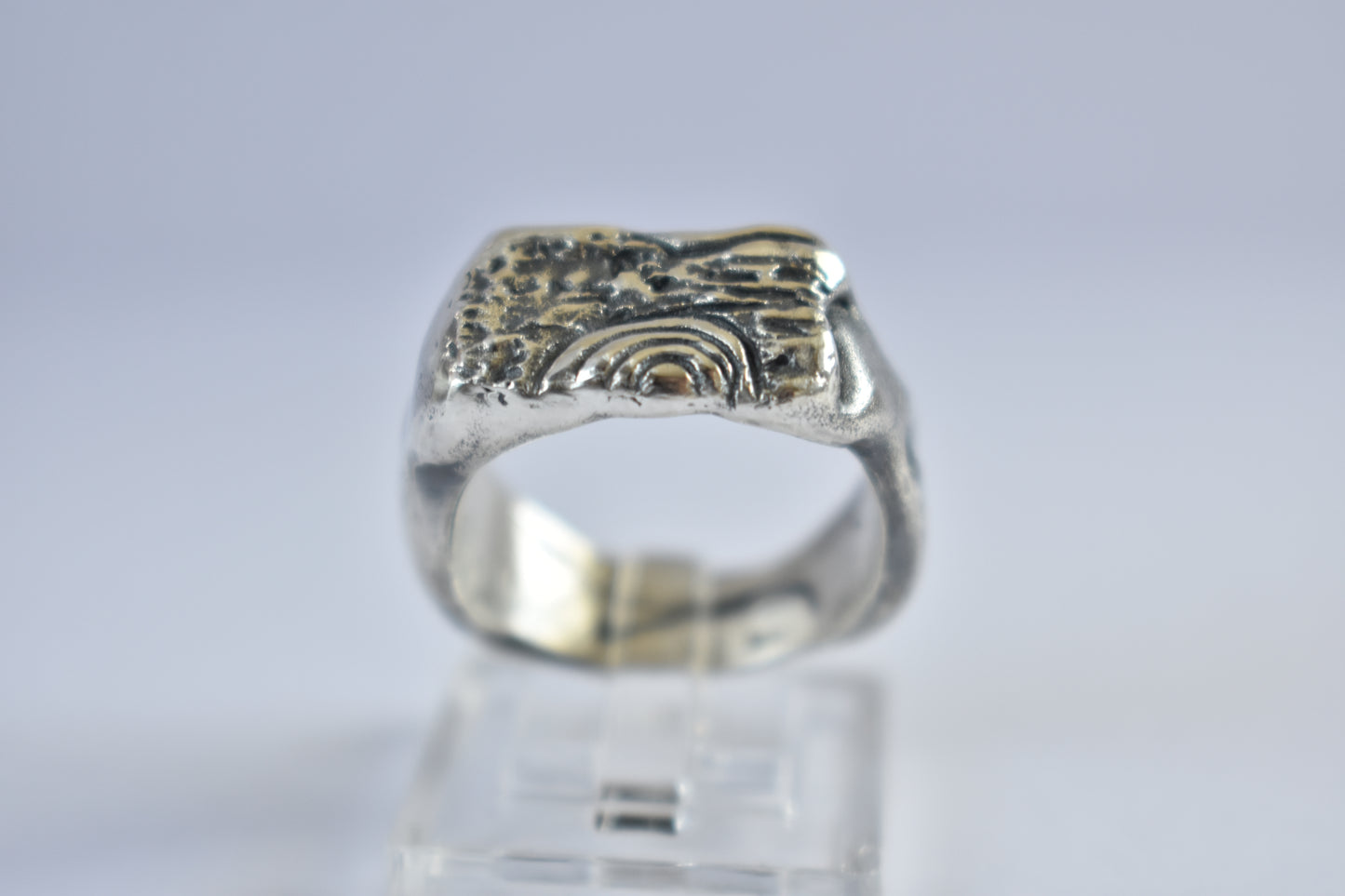 Sterling Silver Abstract Ring -Solid - Artistic