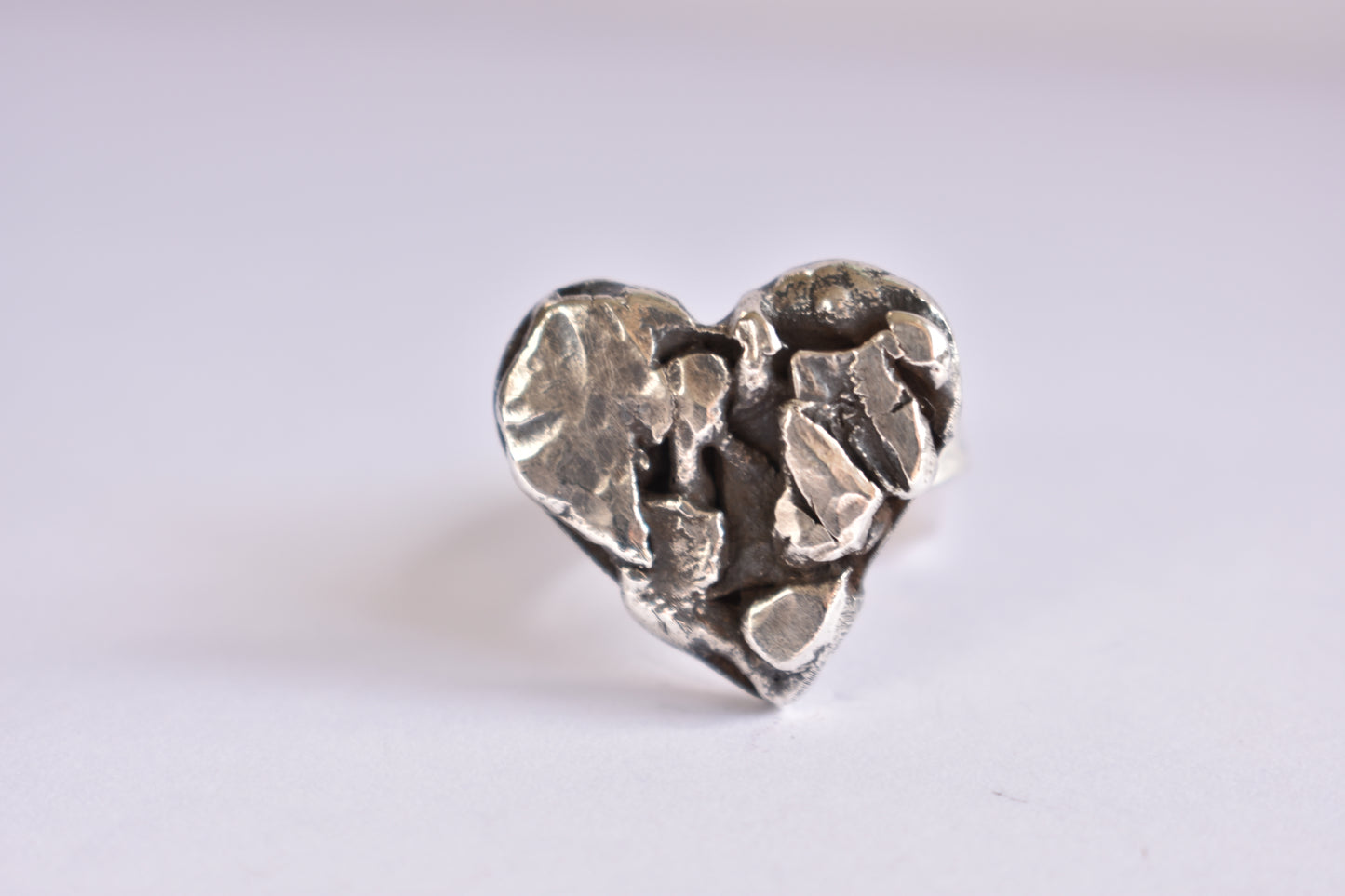 Sterling Silver Free Form Heart Ring