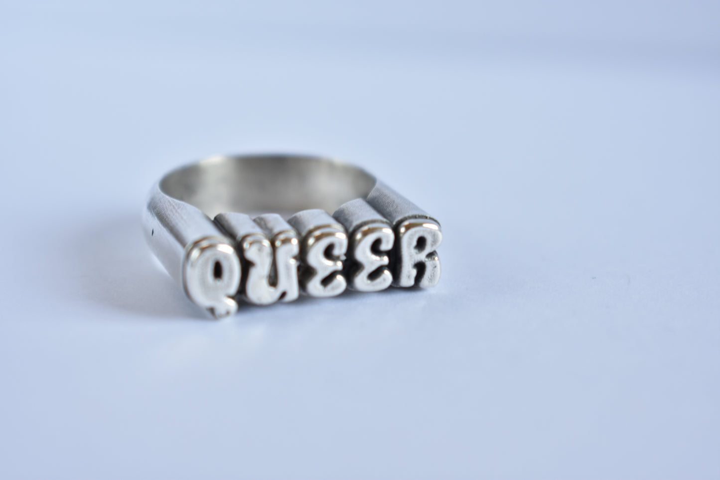 Sterling Silver "QUEER" Ring - Pride Month Edition