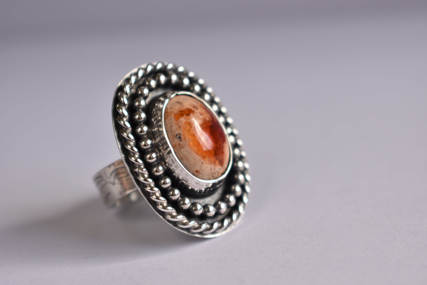 Sterling Silver and Mexican fire Opal-One of a Kind-