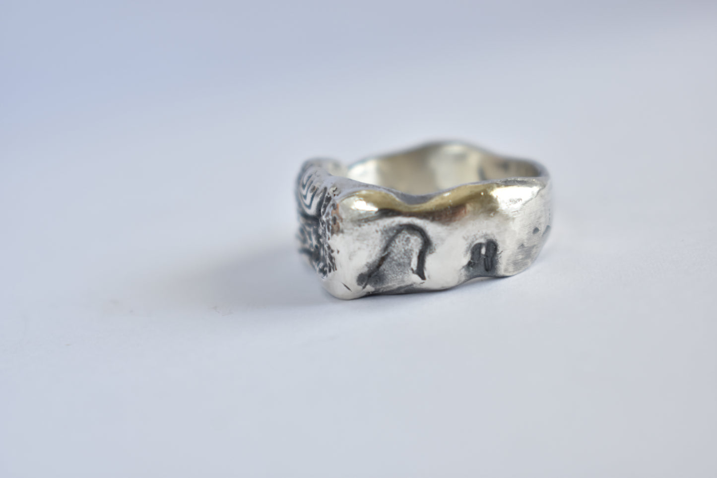 Sterling Silver Abstract Ring -Solid - Artistic